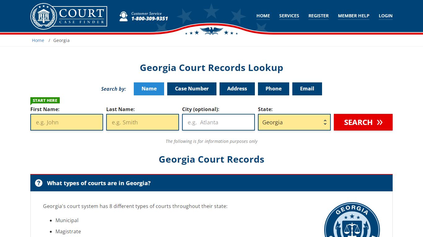 Georgia Court Records Lookup - GA Court Case Search